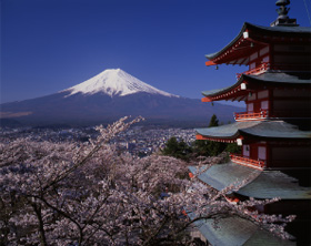 富士山と五重塔